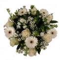 Mixed white Gerbera + Roses
